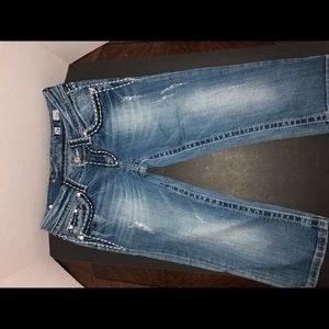 Miss Me Jewel Embellished Cropped Jeans